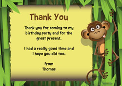 cheeky monkey thank you cards
