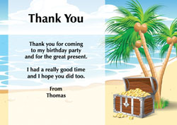 treasure island thank you cards