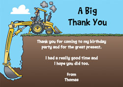 digger thank you cards