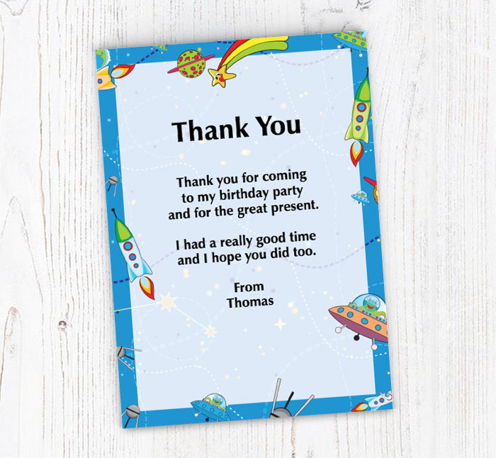 flying aliens thank you cards