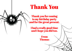 creepy crawly thank you cards