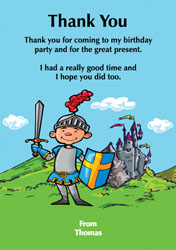 brave knight thank you cards