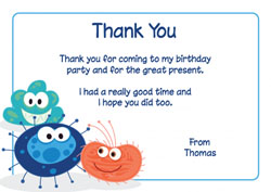 cute bugs thank you cards