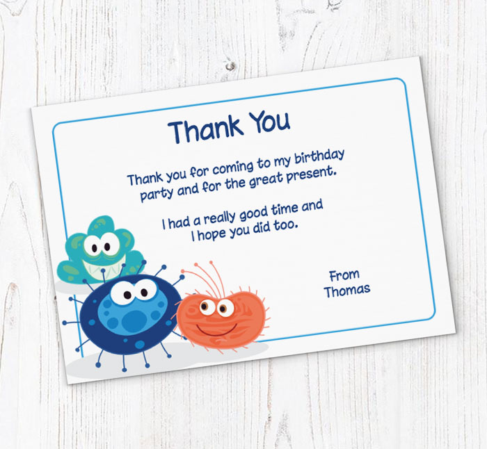 cute bugs thank you cards
