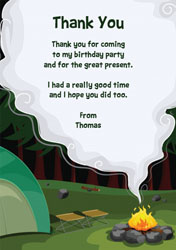 camping thank you cards