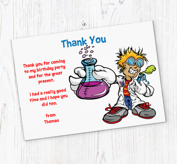 science thank you cards