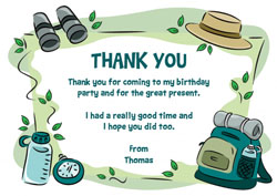 bushcraft thank you cards