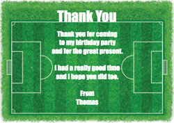 football pitch thank you cards