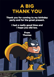 masked superhero thank you cards