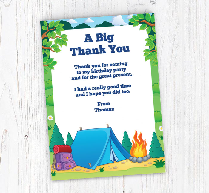 campsite thank you cards