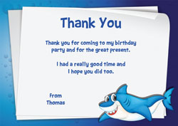 happy shark thank you cards