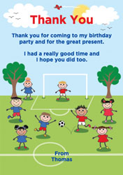 football match thank you cards