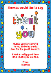 blue birthday thank you cards