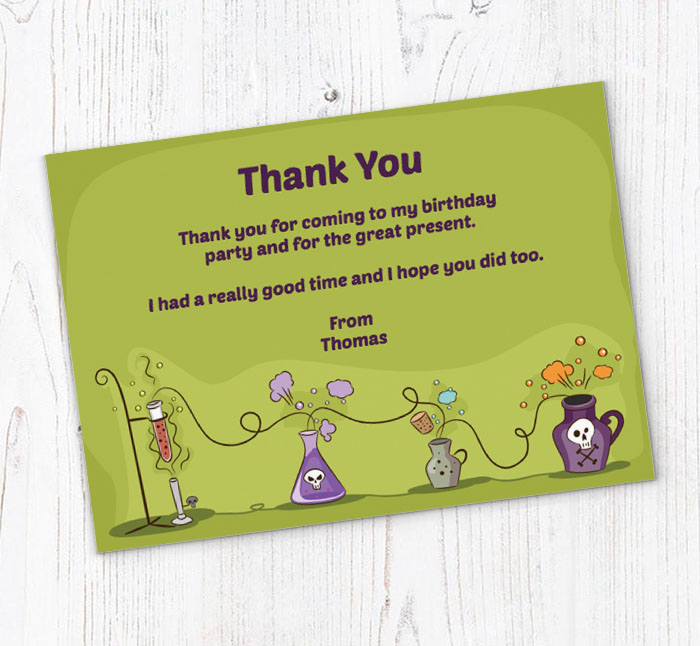 magic potions thank you cards