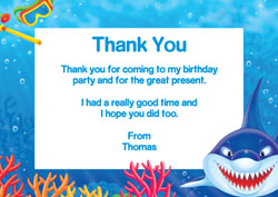 shark thank you cards