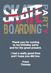 skateboarding thank you cards