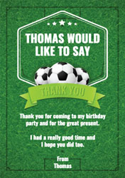 five a side thank you cards