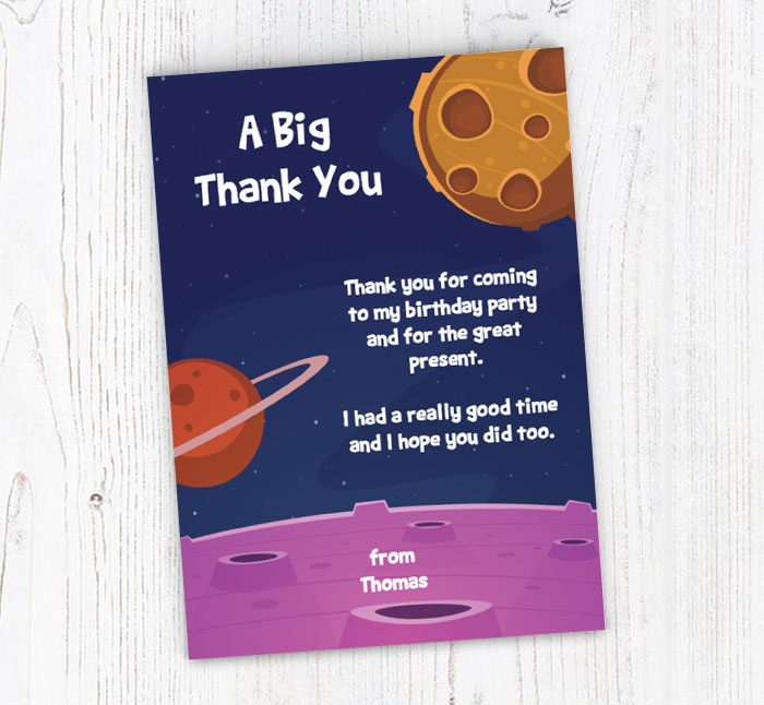 planets thank you cards