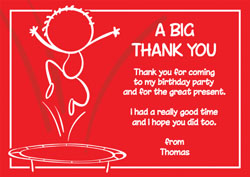 trampoline thank you cards