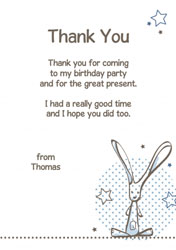 bunny rabbit thank you cards