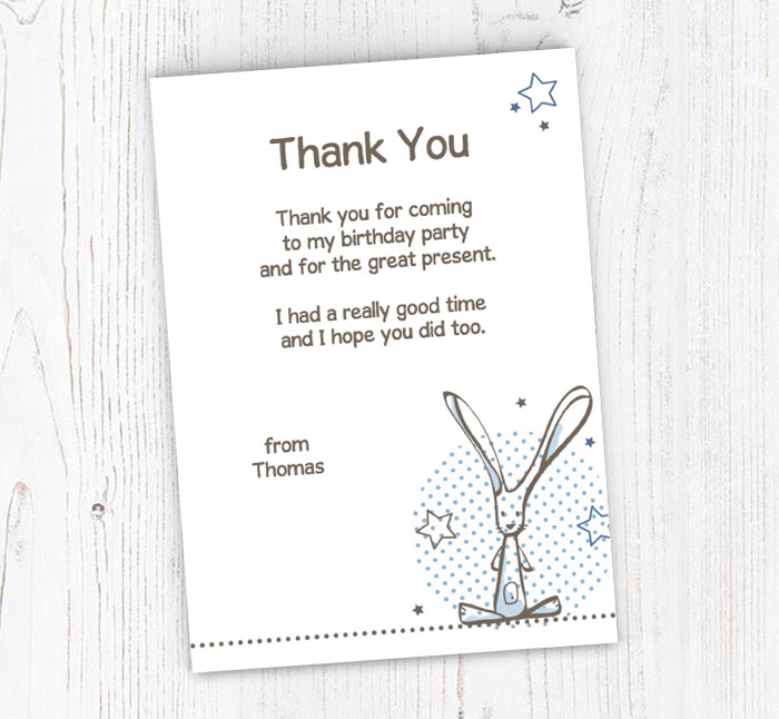 bunny rabbit thank you cards