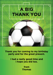 football game thank you cards