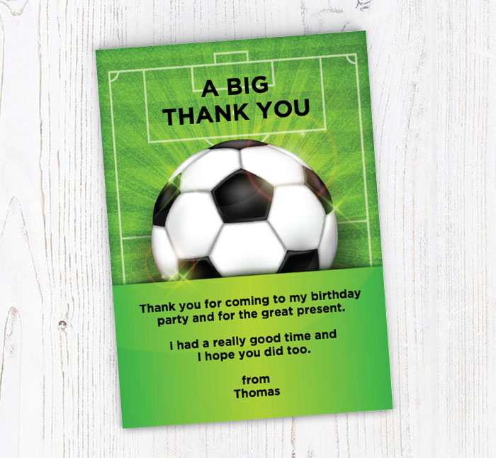 football game thank you cards