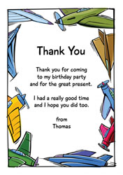 lots of planes thank you cards