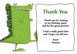 crocodile and sign thank you cards