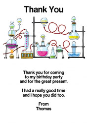 science lab thank you cards