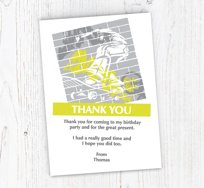 skateboarder thank you cards