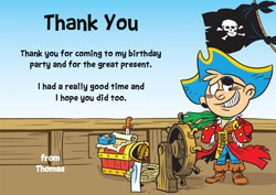 pirate thank you cards