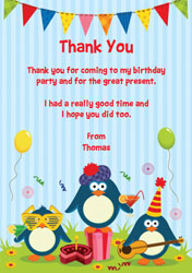party penguins thank you cards