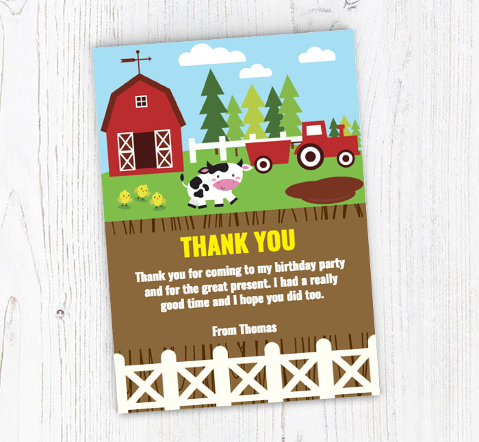farm thank you cards