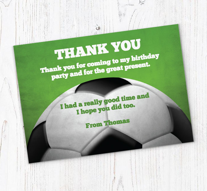 big football thank you cards