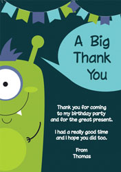 green monster thank you cards