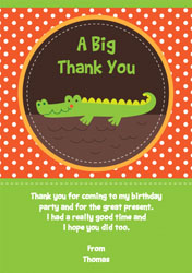 cute crocodile thank you cards