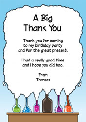 science jars thank you cards
