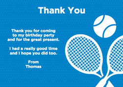 tennis thank you cards