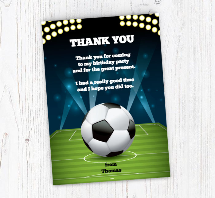 football floodlights thank you cards