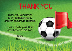 football corner flag thank you cards