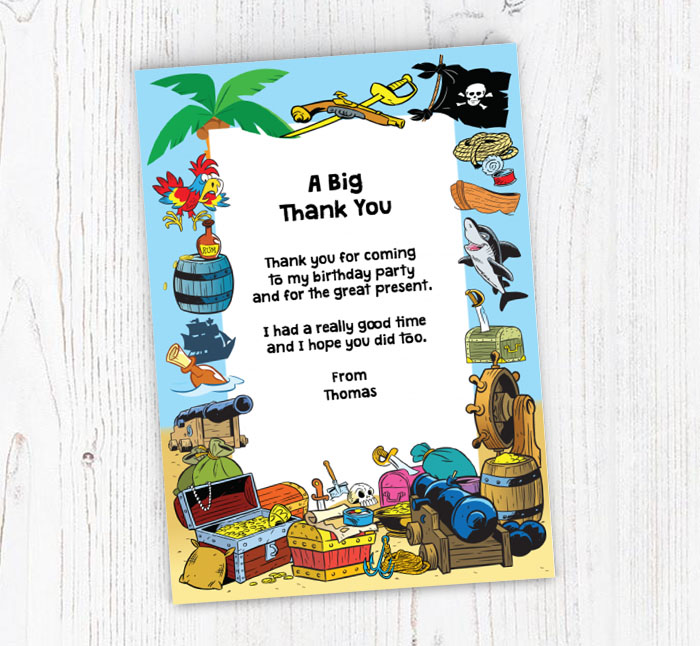 pirate frame thank you cards