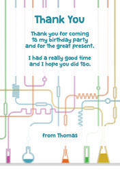science experiment thank you cards