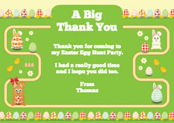easter egg hunt map thank you cards