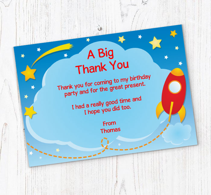 space thank you cards