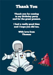 spaceman photo thank you cards