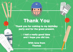 cricket icons thank you cards