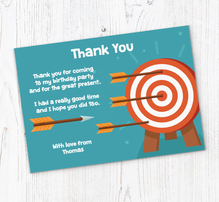 archery arrows thank you cards