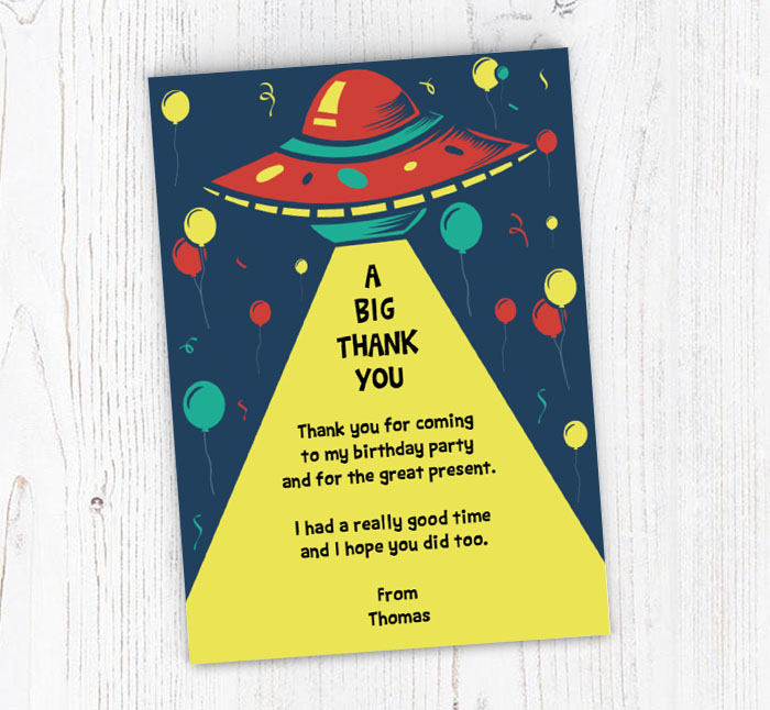 ufo thank you cards