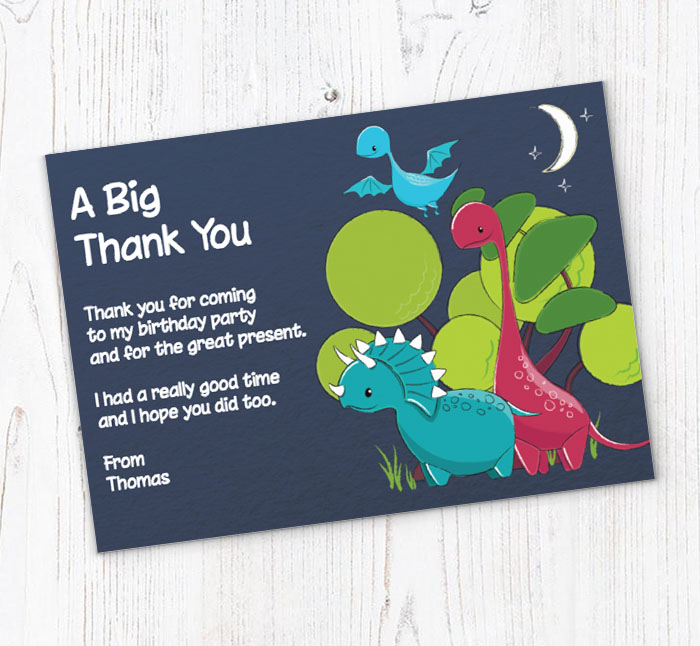 dinomite thank you cards